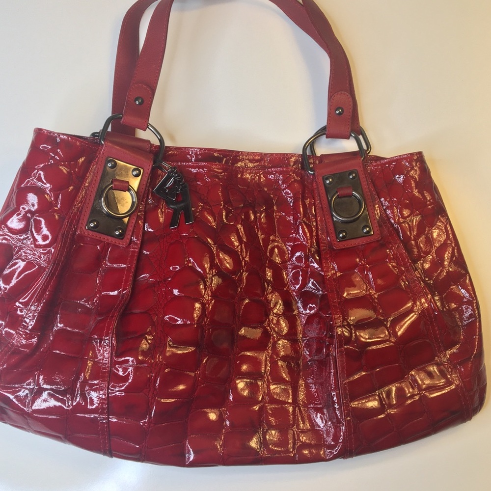 RUGGERI & LUCIANI Italy Leather Croc Purse